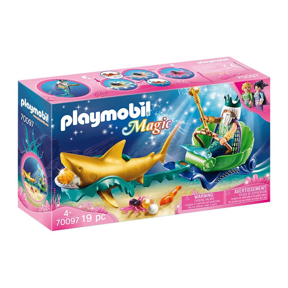 Playmobil Magic 70097 King of the Sea with Shark Carriage MIB/New